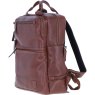 Ashwood Leather Jordan Leather Large Rucksack Chestnut Angled Shot