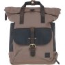 Ashwood Leather Fenland Canvas Leather Backpack Mud/Grey