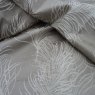 Close up of the rippled Feather fabric in Coffee