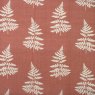 Close up of the Fern fabric in Terracotta