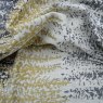 Close up of the rippled Highbury fabric in Ochre