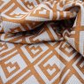 Close up of the rippled Izmir fabric in Terracotta