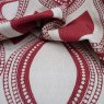 Close up of the rippled Kasian fabric in Red