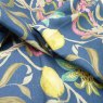 Close up of the rippled Kelmscott fabric in Navy