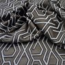 Close up of the rippled Manhattan fabric in Espresso