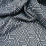 Close up of the rippled Manhattan fabric in Wedgewood