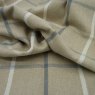 Close up of the rippled Mull fabric in Latte