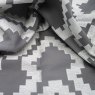 Close up of the rippled Omni fabric in Charcoal