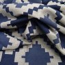 Close up of the rippled Omni fabric in Navy