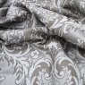 Close up of the rippled Tegola fabric in Grey