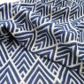 Close up of the rippled Asana fabric in Navy