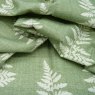 Close up of the rippled Fern fabric in Green