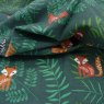 Close up of the rippled Forest fabric in Jade