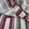 Close up of the rippled Soho fabric in Rosso