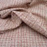 Close up of the rippled Tulsa fabric in Coral