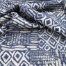 Close up of the rippled Tunisia fabric in Navy