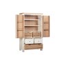 Arlington Large Larder Unit white background doors open