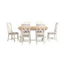Arlington 1.6m Extending Dining Table And 6 Chairs white background