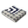 Biederlack Block Check Blue Throw