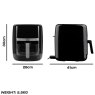 Daewoo 8L Air Fryer With Divider dimensions