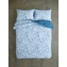Deyongs Cow Parsley Blue Duvet Cover Set top down reverse