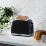Russell Hobbs Honeycomb 2 Slice Toaster Black lifestyle