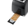 Russell Hobbs Honeycomb 2 Slice Toaster Black crumb tray
