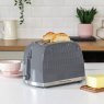 Russell Hobbs Honeycomb 2 Slice Toaster Grey lifestyle