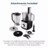 Tower 750w Multi Function Food Processor list of attachments