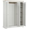 Broadway Triple Wardrobe In Grey Mist white background open doors