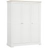 Broadway Triple Wardrobe In White white background