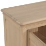 Broadway 2 Door 2 Drawer Sideboard In Oak white background close up corner