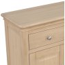 Broadway 2 Door 2 Drawer Sideboard In Oak white background close up drawer