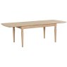 Broadway Medium Extending Dining Table In Oak white background extended