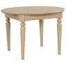 Broadway Round Extending Dining Table In Oak white background closed