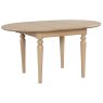 Broadway Round Extending Dining Table In Oak white background open