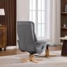 Normandy Chair & Stool Set With Heat Massage In Slate Fabric lifestyle back