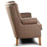 Hexham Tweed Hunting Lodge 2 Seater Sofa white background side on