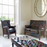 Bowes Leather Patchwork Armchair lifestyle room setting