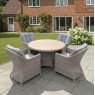 Ivy 4 Seater Round Dining Set