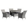 Norfolk & Co Brancaster 4 Seater Round Dining Set white background
