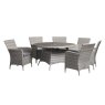 Norfolk & Co Brancaster 6 Seater Round Dining Set white background
