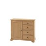 Gallery Direct Malvern 1 Door 4 Drawer Sideboard white background