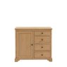 Gallery Direct Malvern 1 Door 4 Drawer Sideboard white background front