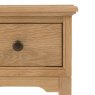 Gallery Direct Malvern 1 Drawer Bedside Table white background close up