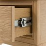 Gallery Direct Malvern 1 Drawer Bedside Table white background close up