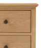 Gallery Direct Malvern 2 Drawer Bedside Table white background close up