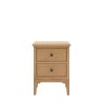 Gallery Direct Malvern 2 Drawer Bedside Table white background front