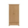 Gallery Direct Malvern 2 Door 1 Drawer Wardrobe white background front