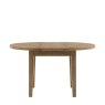 Gallery Direct Hardwick Round Extending Dining Table white background front